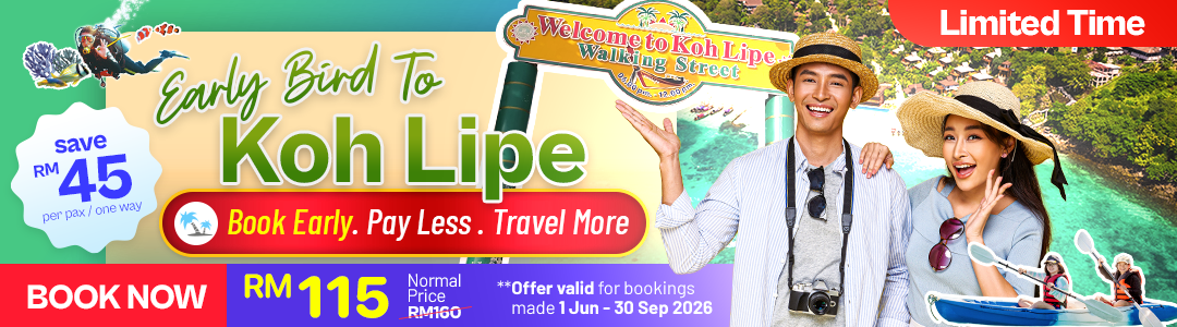 Early Bird Special Langkawi to Koh Lipe Ferry - Save RM45, Book at RM115 (1 June - 30 September 2026)